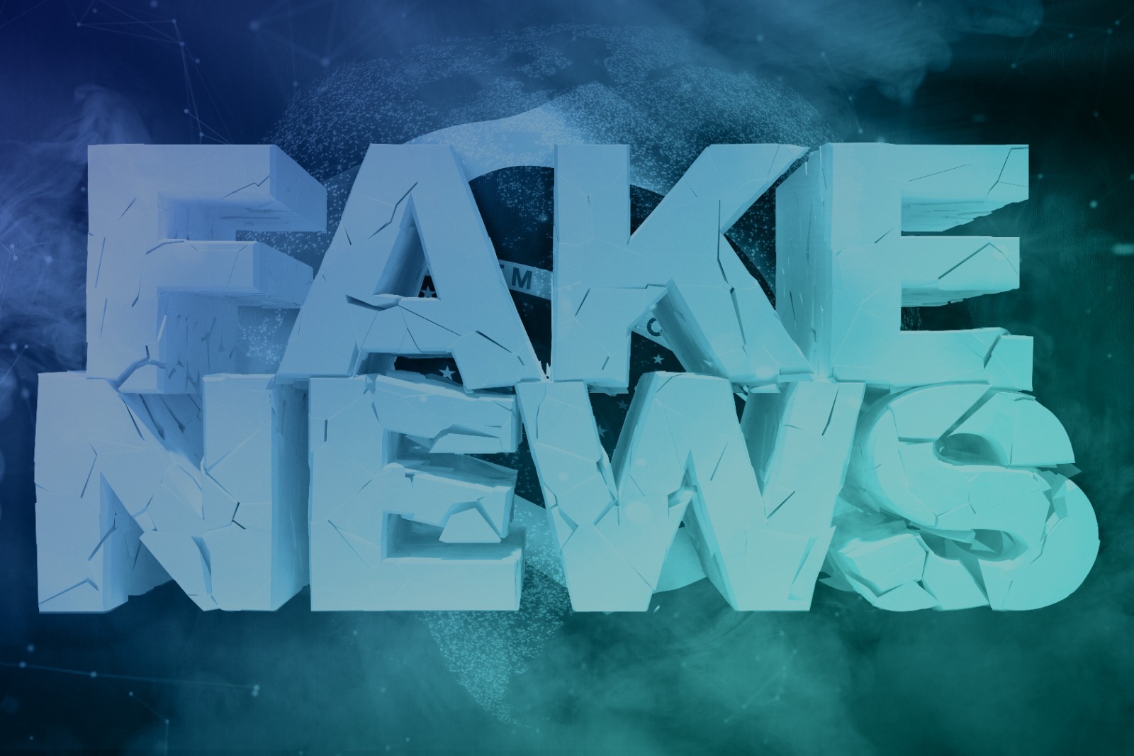 Ilustração digital sobre fake news no Brasil